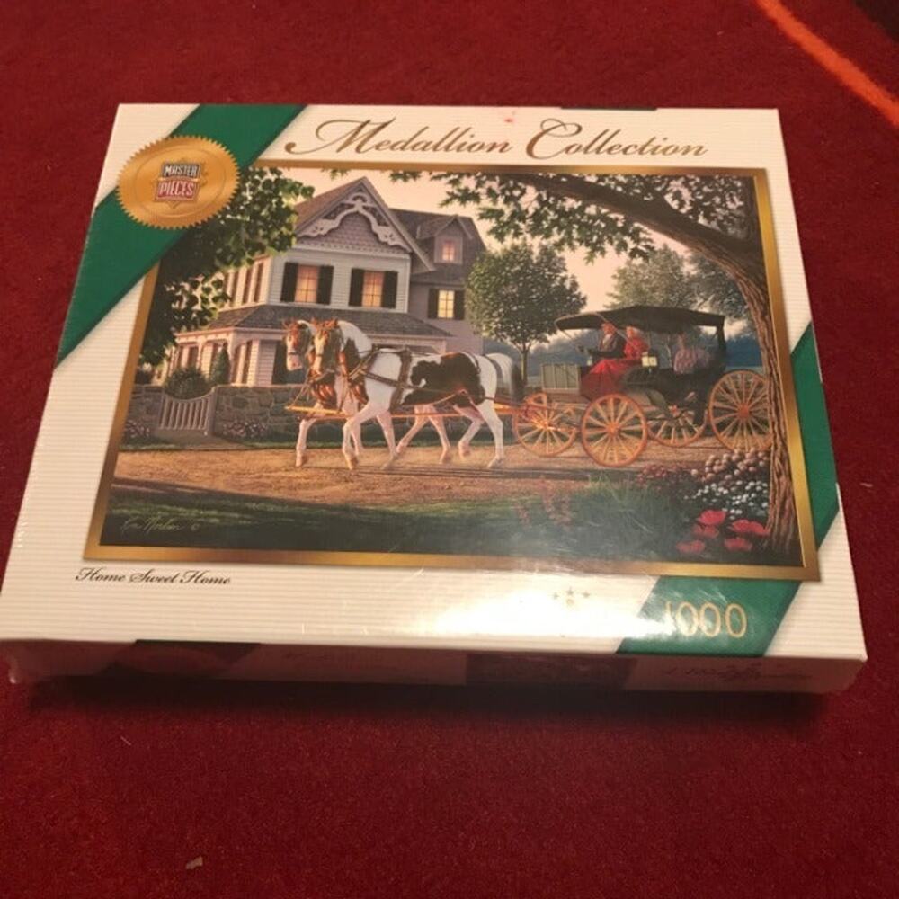 Horse & Carriage Medallion Collection Jigsaw Puzzle Home Sweet Home 1000 Piece